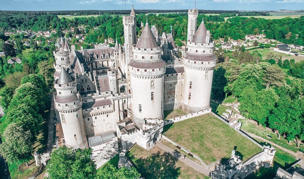 Vue du ciel château de Pierrefonds