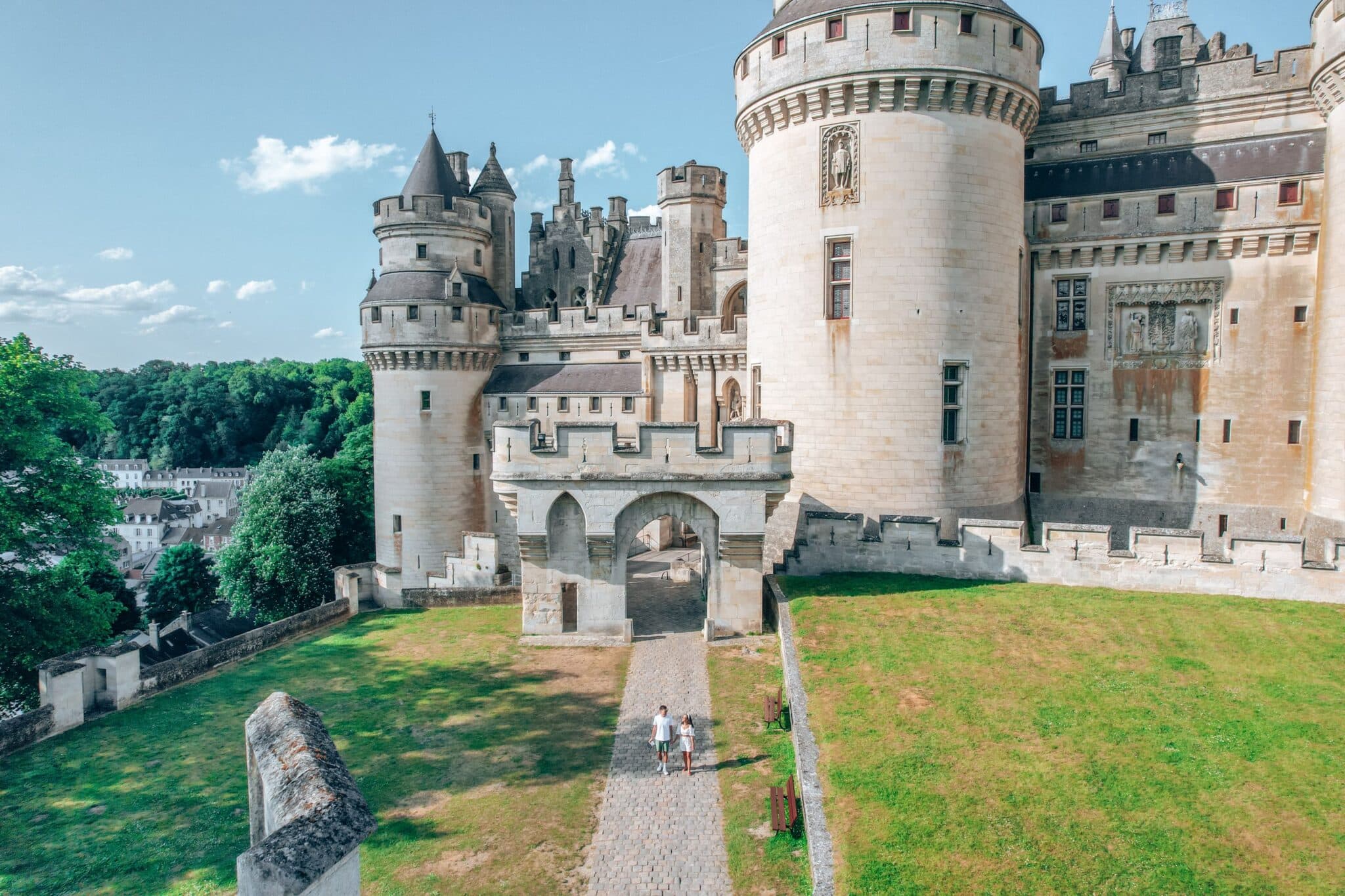 Vue du ciel château de Pierrefonds